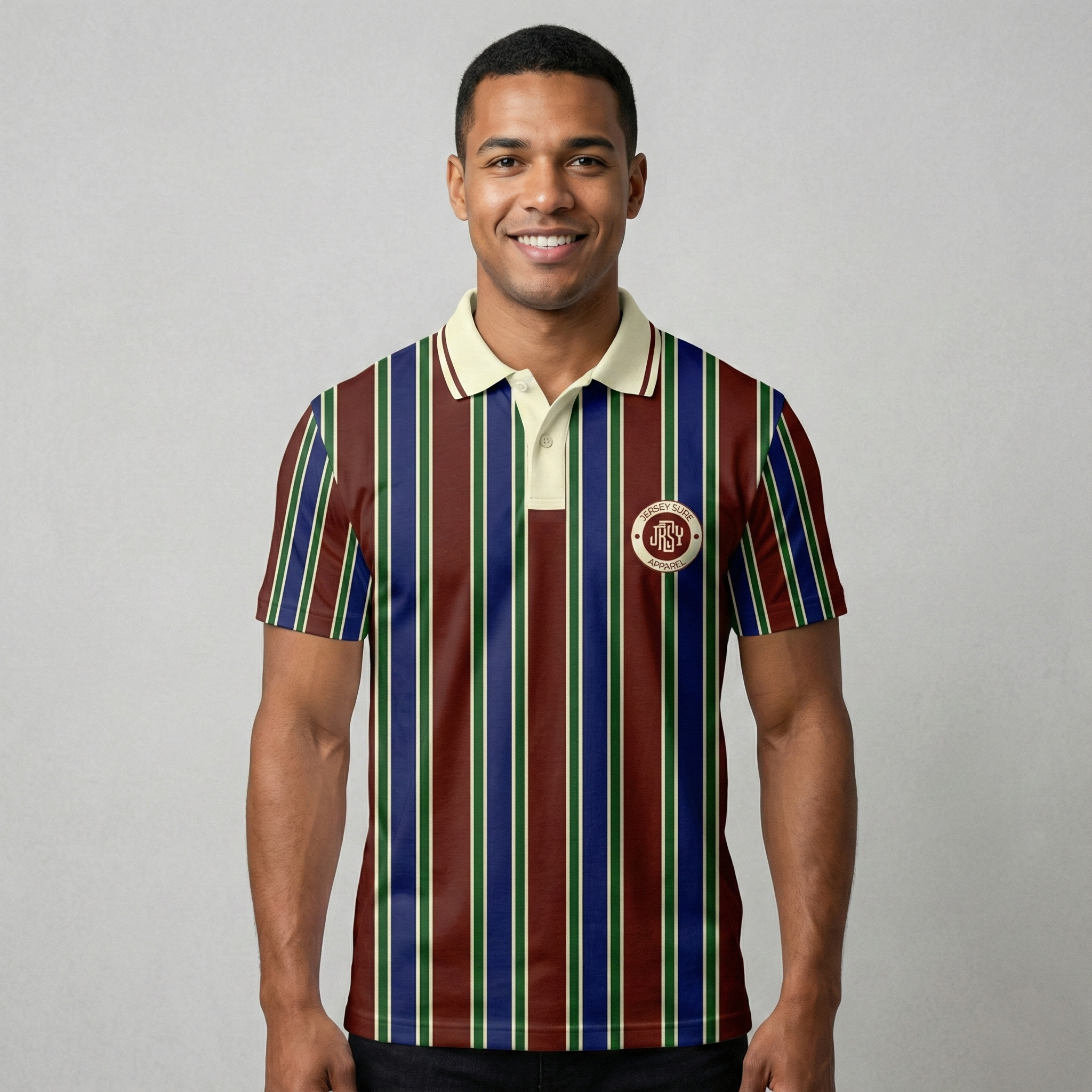 Retro Flumin Striped Polo Jersey