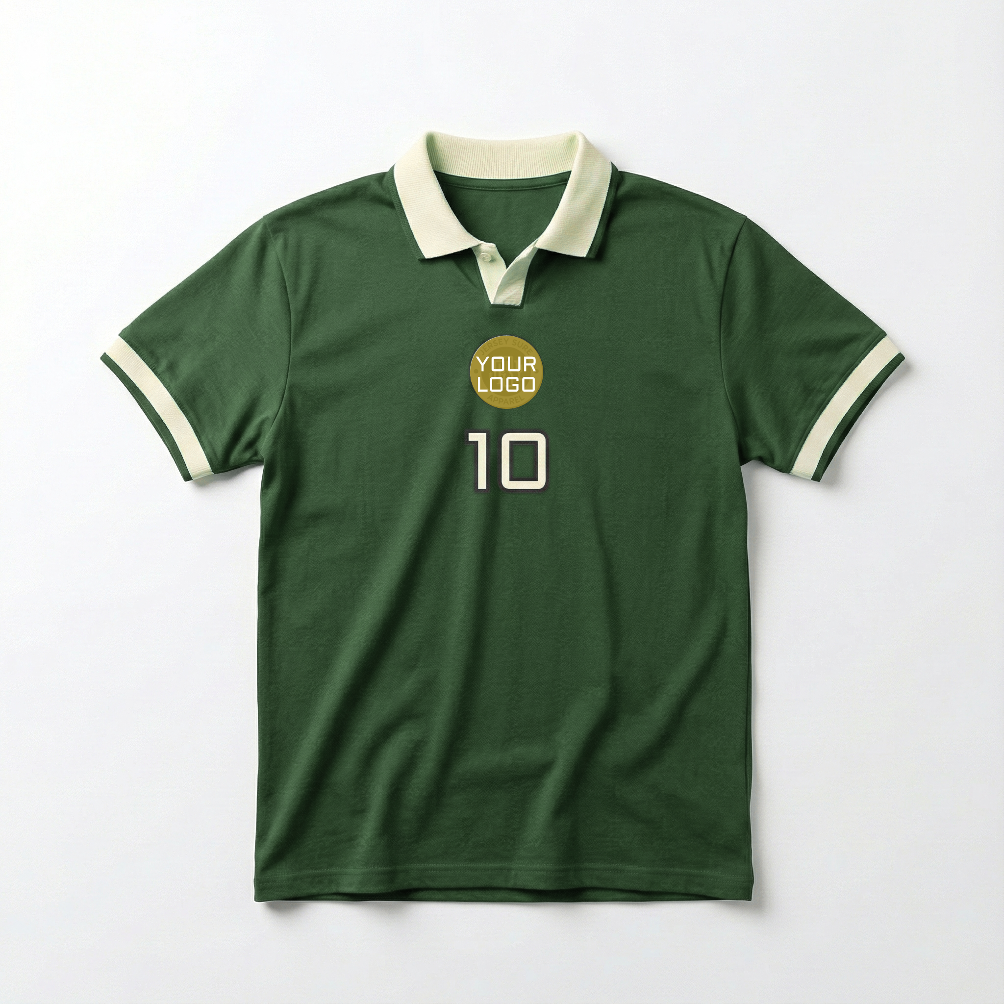 Retro Plain Polo Jersey - Ink Green